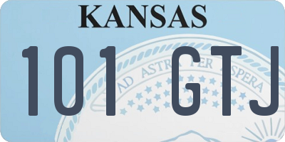 KS license plate 101GTJ
