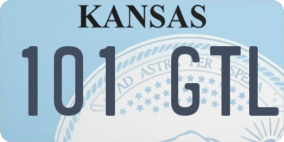 KS license plate 101GTL