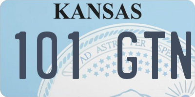 KS license plate 101GTN