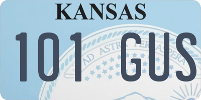 KS license plate 101GUS