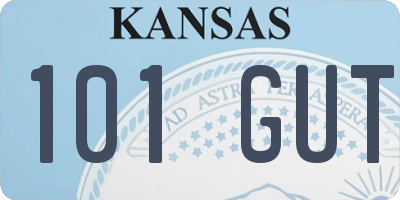 KS license plate 101GUT