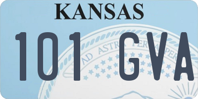 KS license plate 101GVA