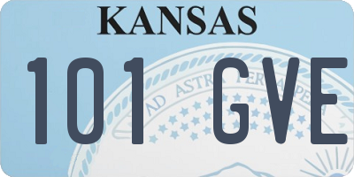 KS license plate 101GVE
