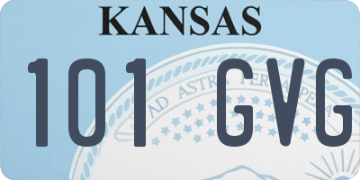 KS license plate 101GVG