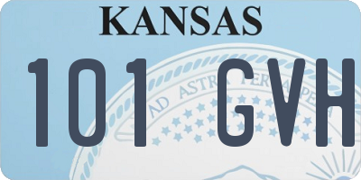 KS license plate 101GVH