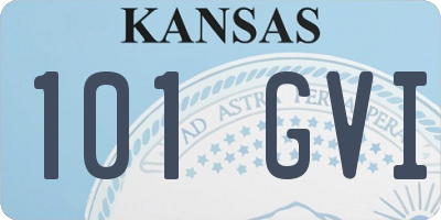 KS license plate 101GVI