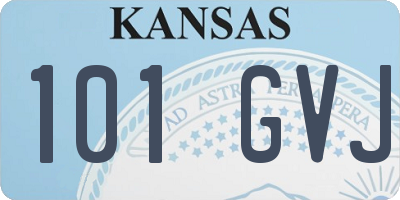 KS license plate 101GVJ