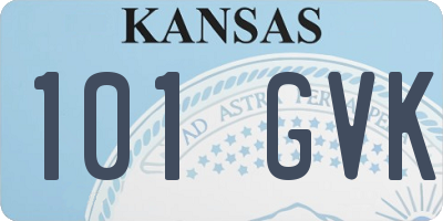 KS license plate 101GVK