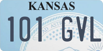 KS license plate 101GVL