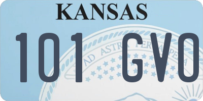 KS license plate 101GVO