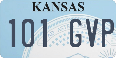 KS license plate 101GVP
