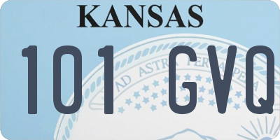 KS license plate 101GVQ