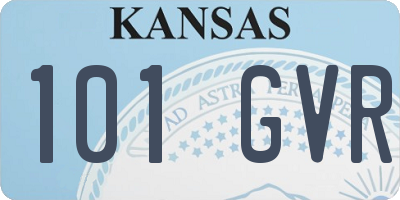 KS license plate 101GVR