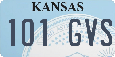 KS license plate 101GVS