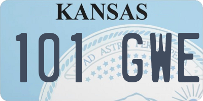 KS license plate 101GWE