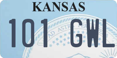 KS license plate 101GWL