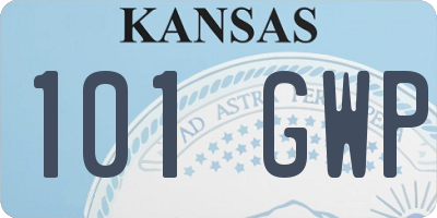 KS license plate 101GWP