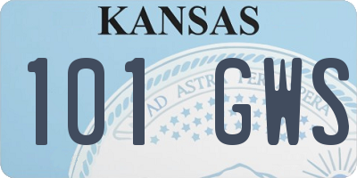 KS license plate 101GWS