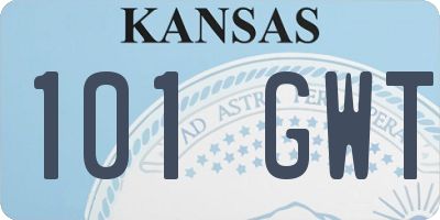 KS license plate 101GWT