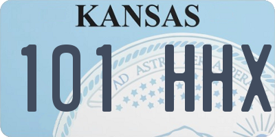 KS license plate 101HHX