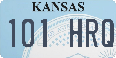 KS license plate 101HRQ