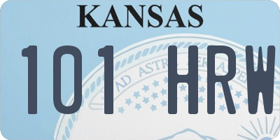 KS license plate 101HRW