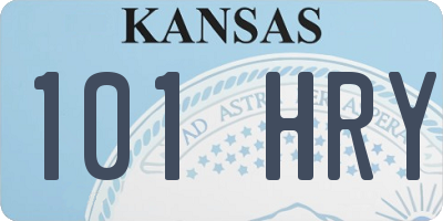 KS license plate 101HRY