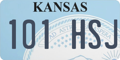 KS license plate 101HSJ