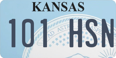 KS license plate 101HSN