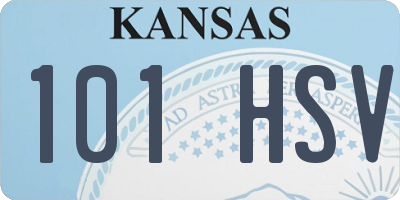 KS license plate 101HSV