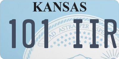 KS license plate 101IIR