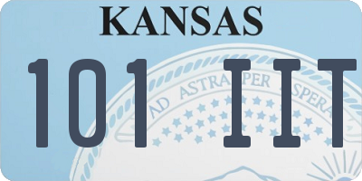KS license plate 101IIT
