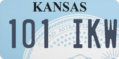 KS license plate 101IKW