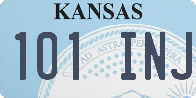 KS license plate 101INJ