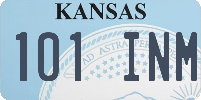 KS license plate 101INM
