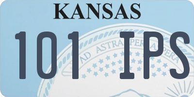 KS license plate 101IPS