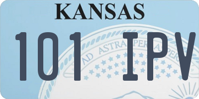KS license plate 101IPV