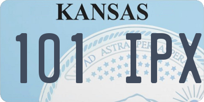 KS license plate 101IPX