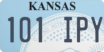 KS license plate 101IPY