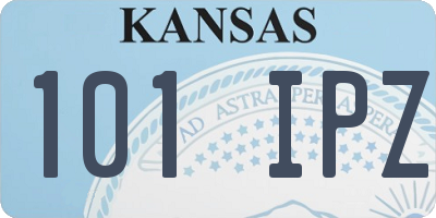 KS license plate 101IPZ