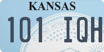 KS license plate 101IQH