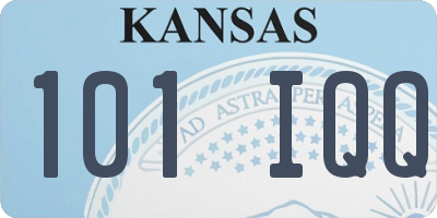 KS license plate 101IQQ