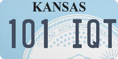 KS license plate 101IQT