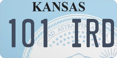 KS license plate 101IRD