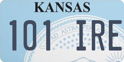 KS license plate 101IRE
