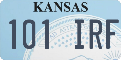 KS license plate 101IRF