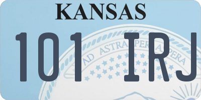 KS license plate 101IRJ