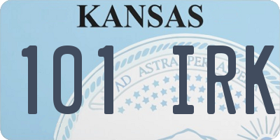 KS license plate 101IRK