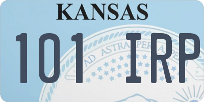 KS license plate 101IRP