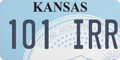 KS license plate 101IRR
